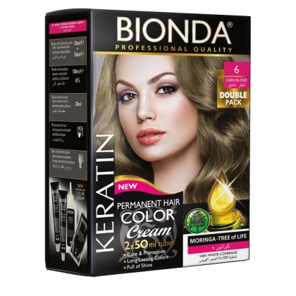 BIONDA Hair Color Double Pack - 6 Тъмно рус