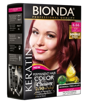 BIONDA Hair Color Double Pack - 6.66 Рубин